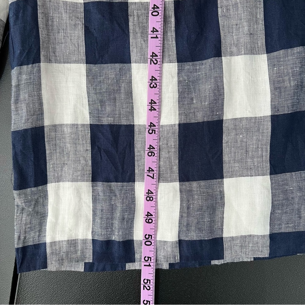 J. Crew 100% Linen Gingham Beauchamps Jumpsuit Size 4 - Picture 11 of 11